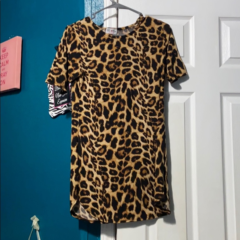 Cheetah print cute dres